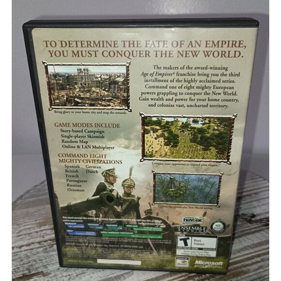 Ensemble Studios - Age of Empires III - PC CD Rom Set-Manual & Cover (Complete) - Picture 3 of 5